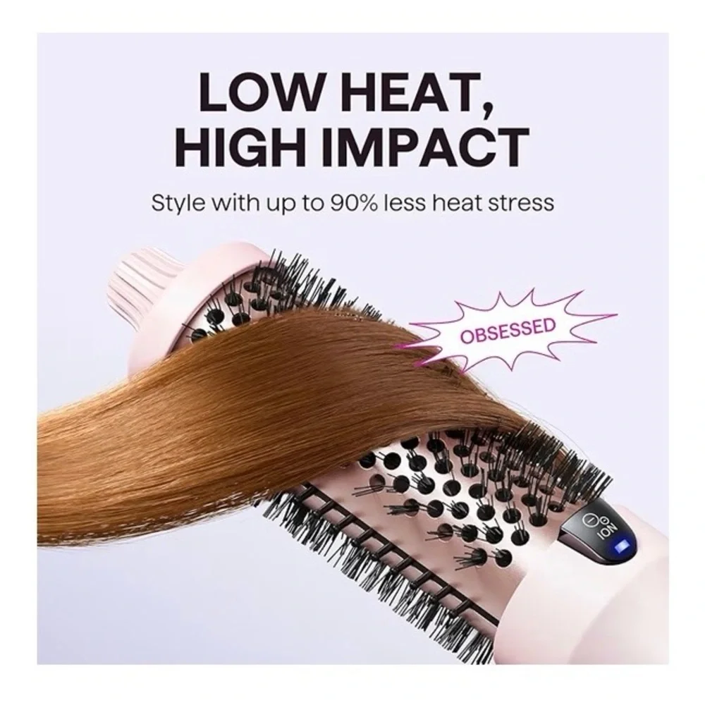BRAND NEW Wavytalk Thermal Brush, Blowout Boost 1.5 inch Heated Round Brush,Pink - Picture 9 of 14